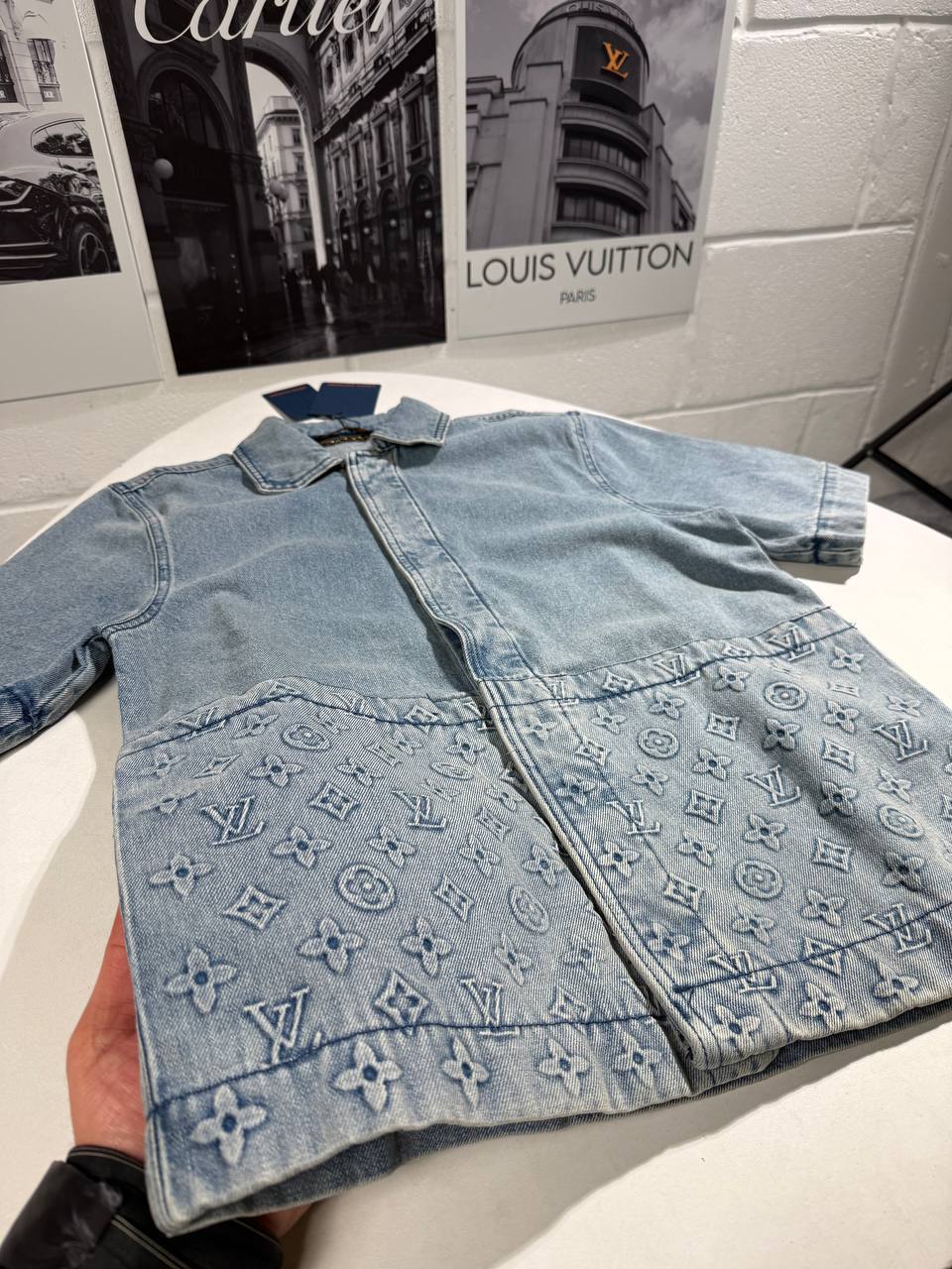 Louis Vuitton Denim Workwear Blue Mens Tracksuit UK Reps AAA Quality