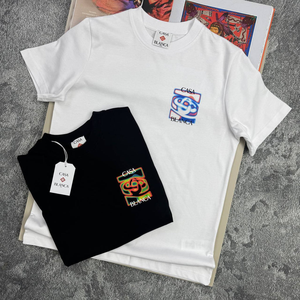 Casablanca Heat Map Logo T-shirt Mens in 2 Colors UK Reps AAA Quality