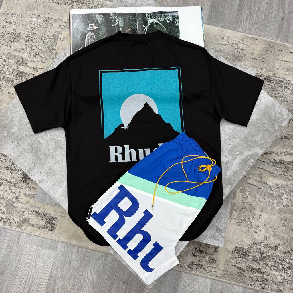 Rhude Moonlight T-Shirts & Shorts Set in Multiple Colors UK Reps AAA Quality