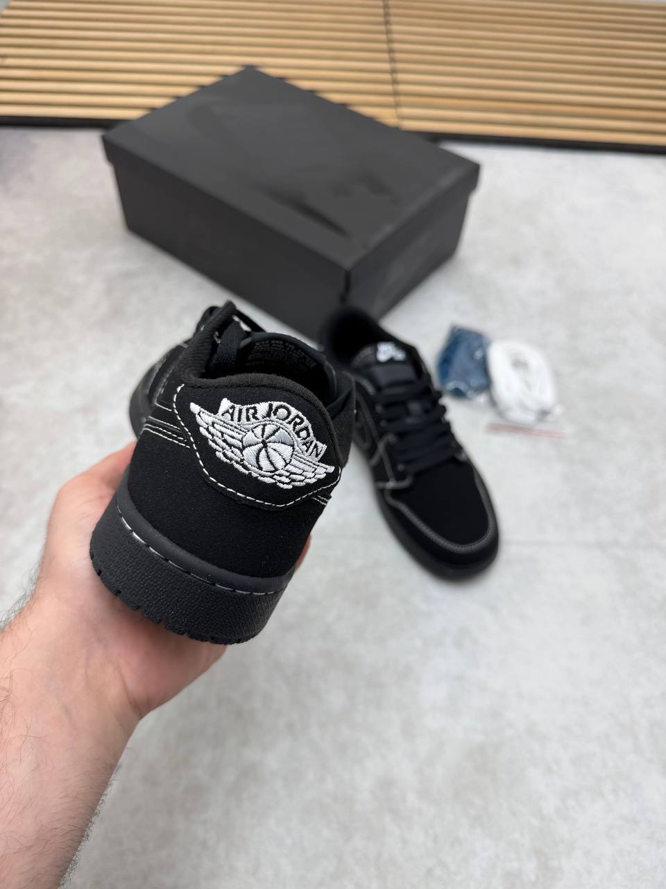Nike Air Jordan 1 x Travis Scott OG 'Black' Sneakers Mens UK Reps AAA Quality