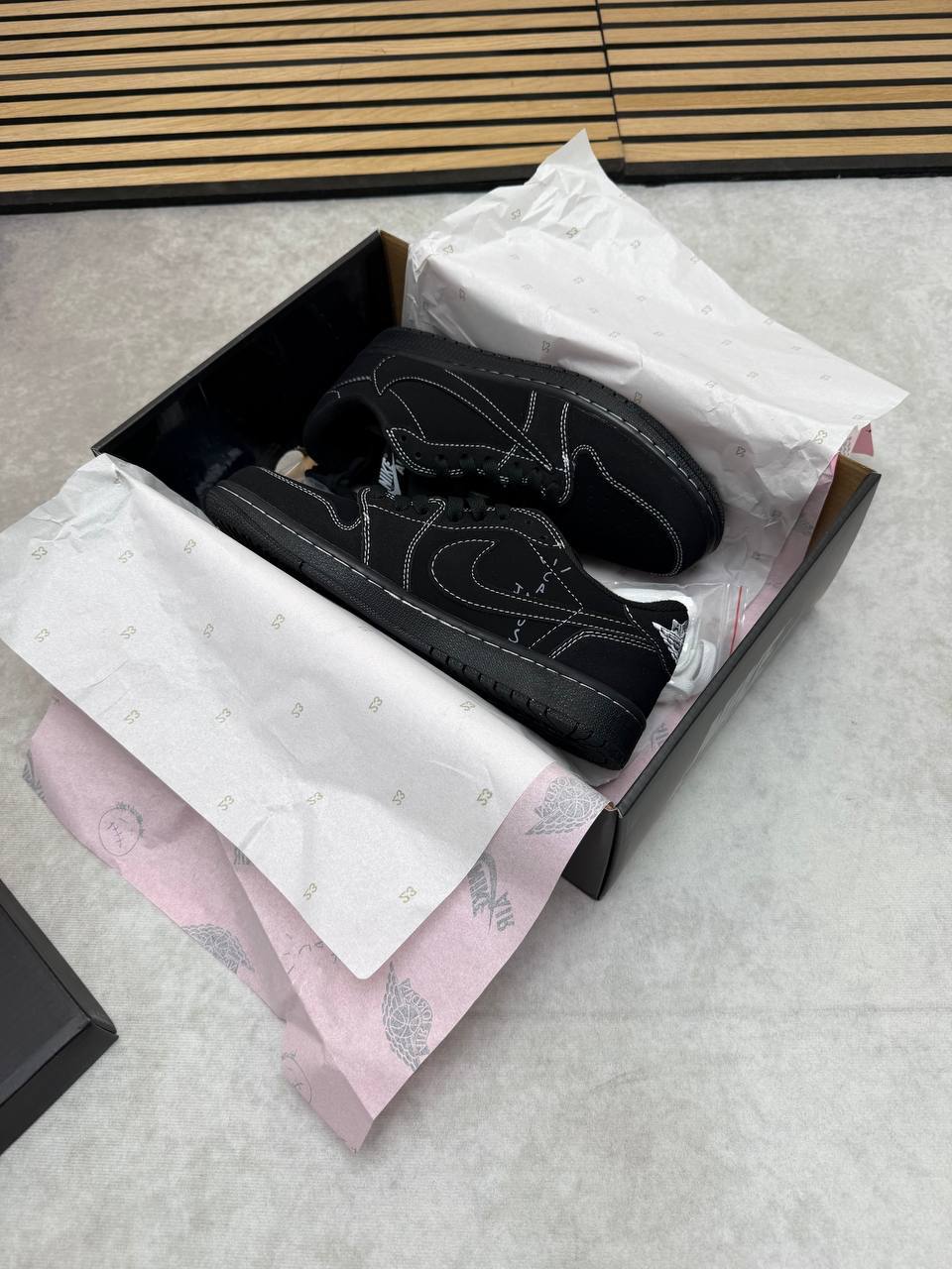 Nike Air Jordan 1 x Travis Scott OG 'Black' Sneakers Mens UK Reps AAA Quality