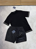 Louis Vuitton Pearl-Embellished Set Mens T-Shirt & Shorts Set UK Reps AAA Quality