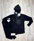 Prada Technical Cotton And Re-nylon Cardigan Mens Tracksuits in Black Color Best Sale UK Reps AAA Quality