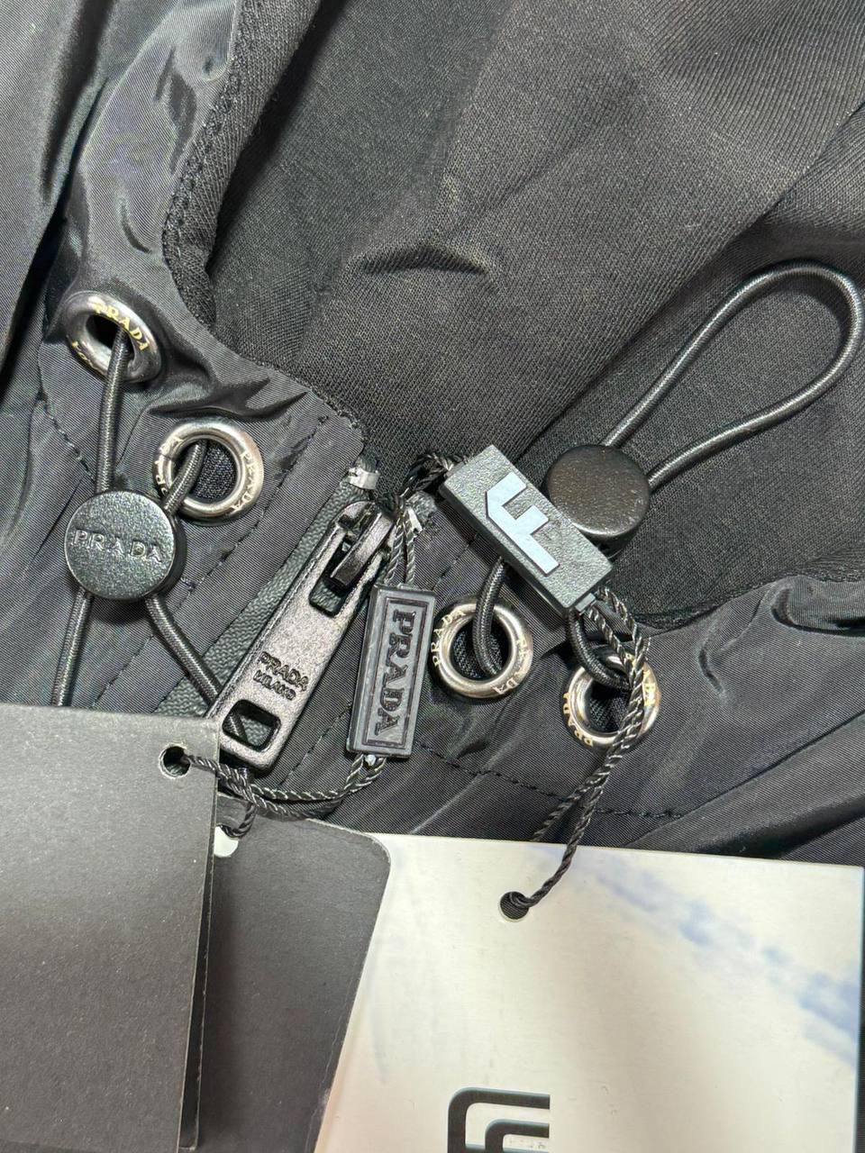 Prada Technical Cotton And Re-nylon Cardigan Mens Tracksuits in Black Color Best Sale UK Reps AAA Quality