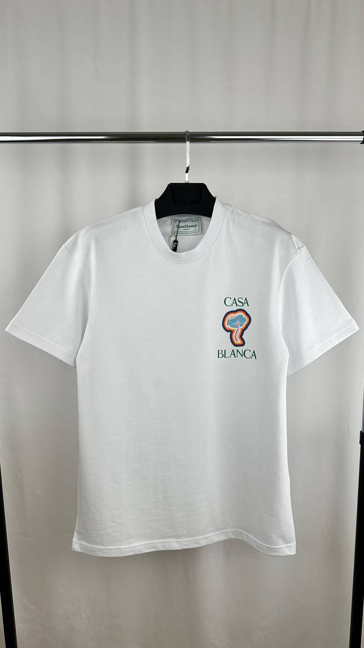 Casablanca Rainbow Mushroom T-Shirts Mens in 2 Colors Best Sale UK Rep AAA Quality