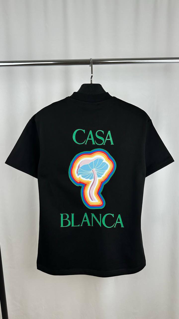 Casablanca Rainbow Mushroom T-Shirts Mens in 2 Colors Best Sale UK Rep AAA Quality