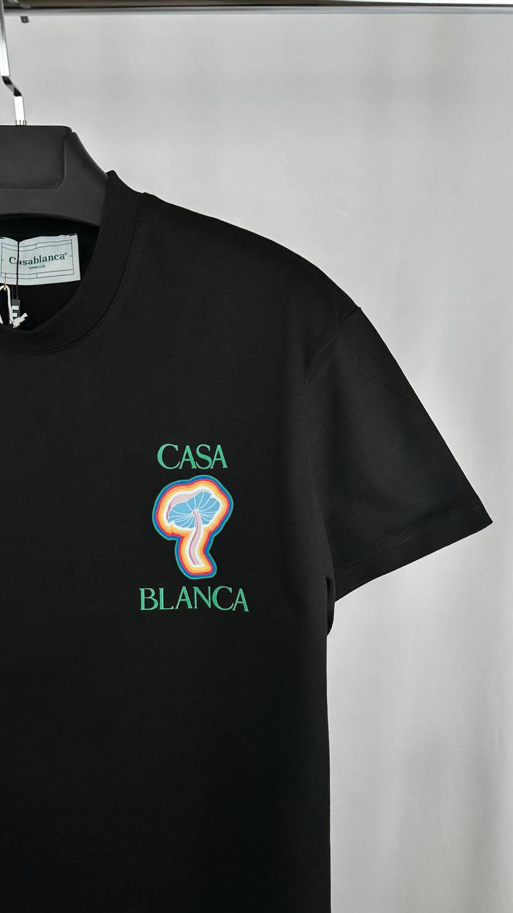Casablanca Rainbow Mushroom T-Shirts Mens in 2 Colors Best Sale UK Rep AAA Quality