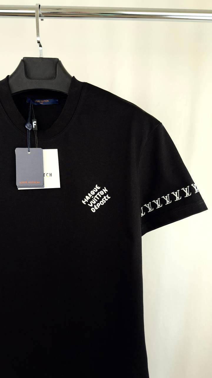 Louis Vuitton Monogram LV Sleeves T-Shirt Mens in 2 Colors Best Sale UK Reps AAA Quality