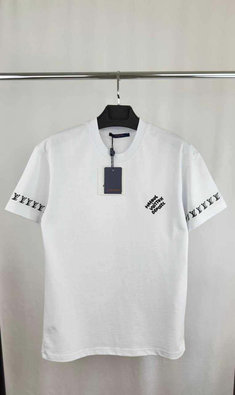 Louis Vuitton Monogram LV Sleeves T-Shirt Mens in 2 Colors Best Sale UK Reps AAA Quality