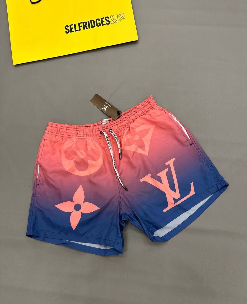 Louis Vuitton Pink-Blue Gradient Shorts Men's UK Reps AAA Quality