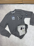 Louis Vuitton Zipped Logo Sleeve Jumper Grey UK Reps AAA Quality