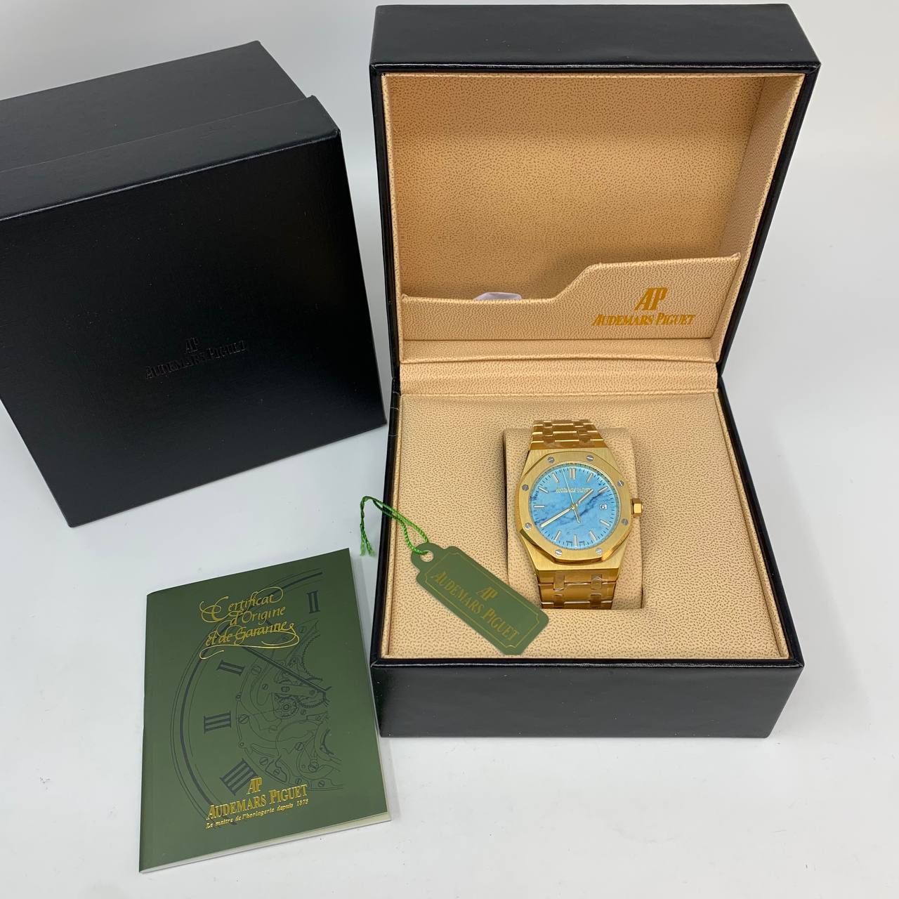 Audemars Piguet Royal Oak Selfwinding Turquoise & Gold Men Watch UK Reps AAA Quality