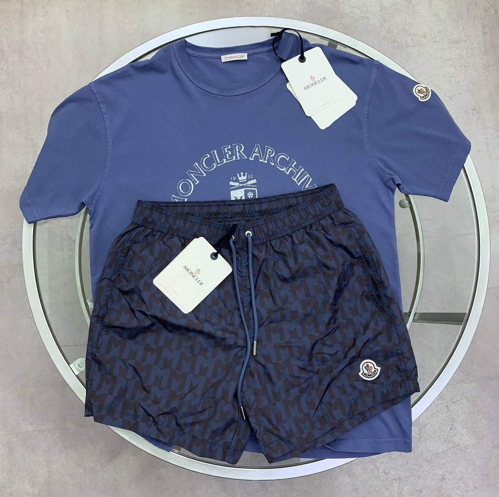 Moncler Archive Logo T-Shirts & Shorts Mens in Multiple Colors UK Reps AAA Quality