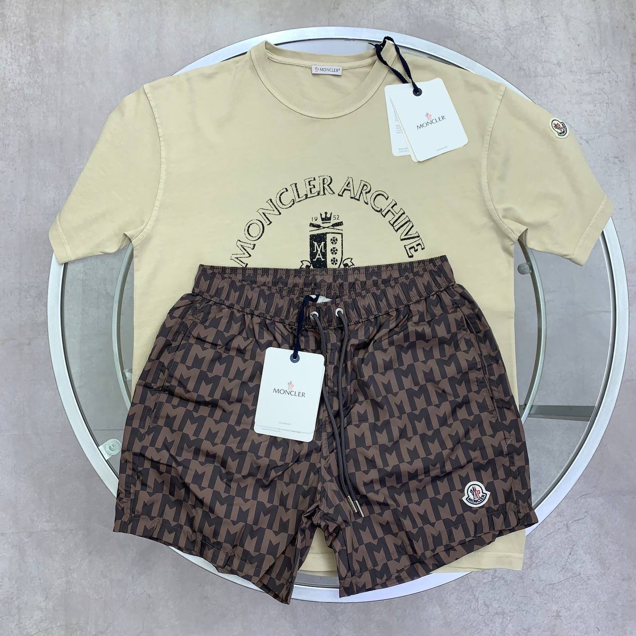 Moncler Archive Logo T-Shirts & Shorts Mens in Multiple Colors UK Reps AAA Quality