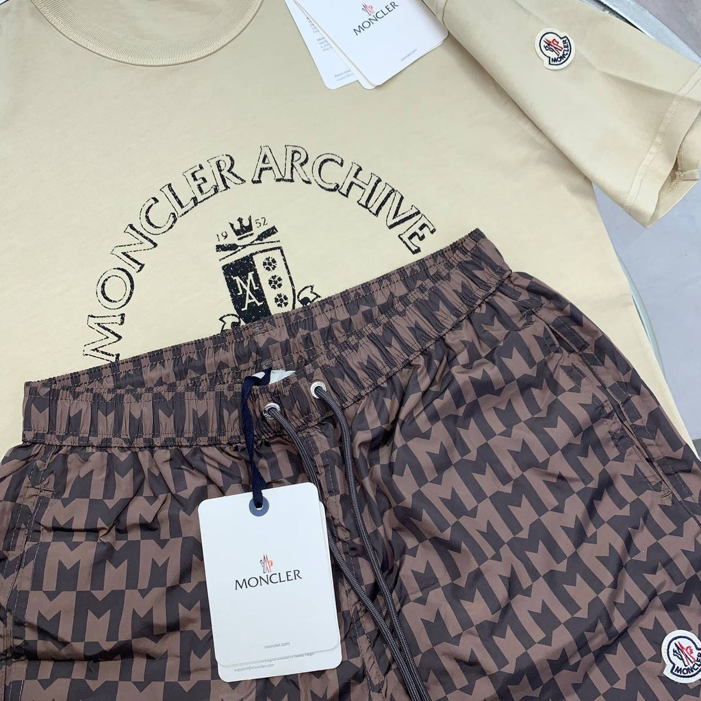 Moncler Archive Logo T-Shirts & Shorts Mens in Multiple Colors UK Reps AAA Quality
