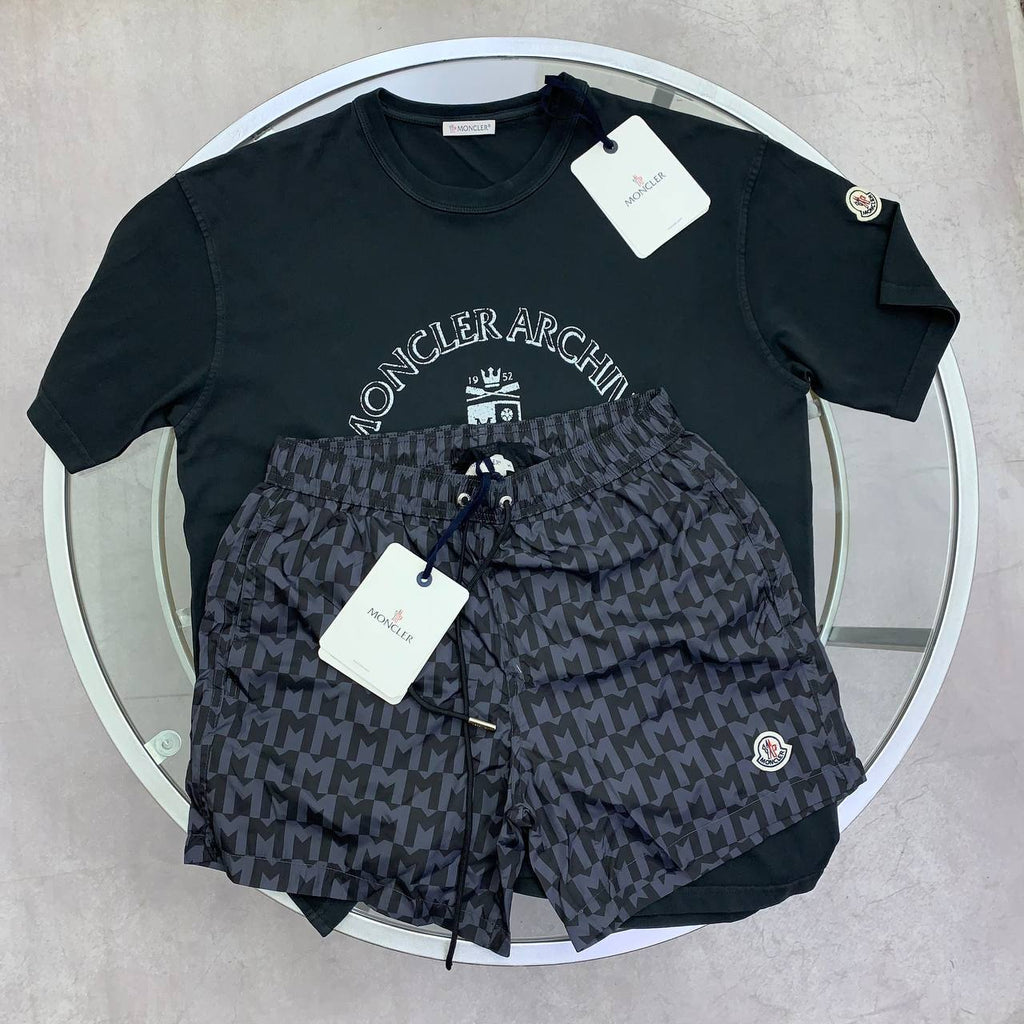 Moncler Archive Logo T-Shirts & Shorts Mens in Multiple Colors UK Reps AAA Quality