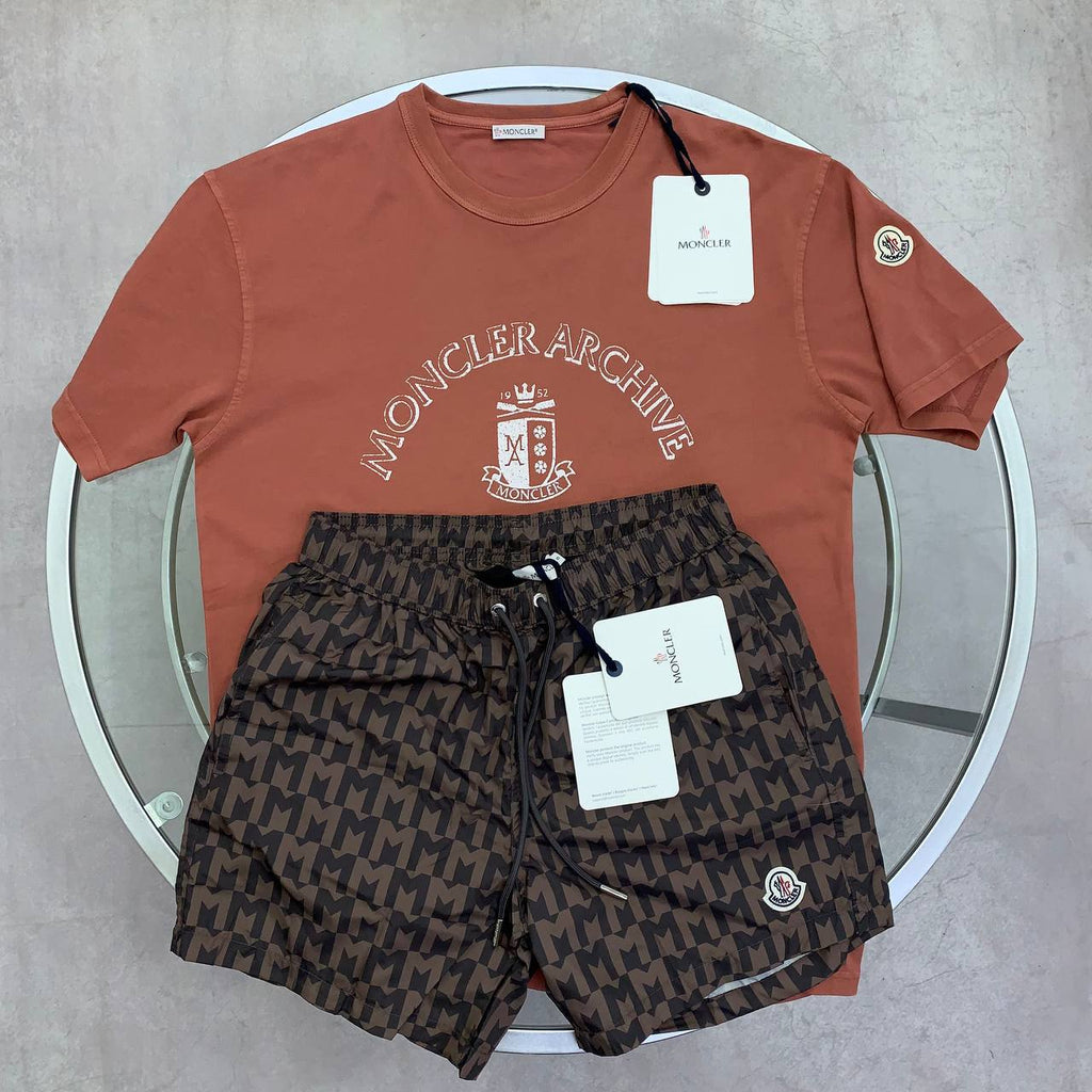 Moncler Archive Logo T-Shirts & Shorts Mens in Multiple Colors UK Reps AAA Quality