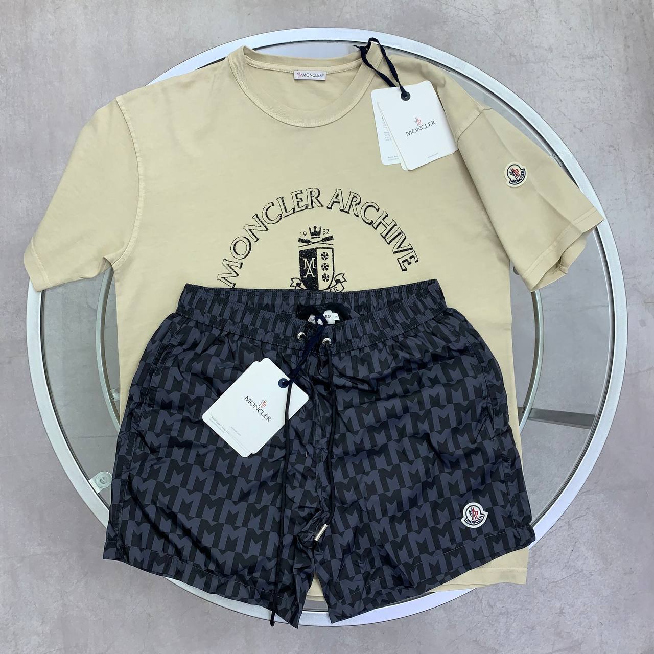 Moncler Archive Logo T-Shirts & Shorts Mens in Multiple Colors UK Reps AAA Quality