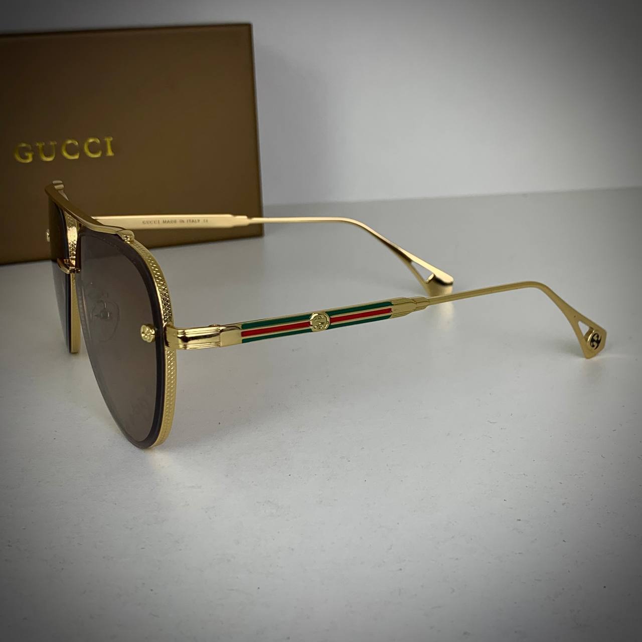 Gucci GG1280S Monogram Aviator Men Sunglasses UK Reps AAA Quality