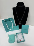 Van Cleef & Arpels Red Double Heart Tag Necklace & Bracelet Set Womens UK Reps AAA Quality