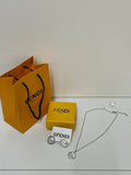 Fendi Roma Rhinestone Necklace & Earrings Set Womens UK Reps AAA Quality
