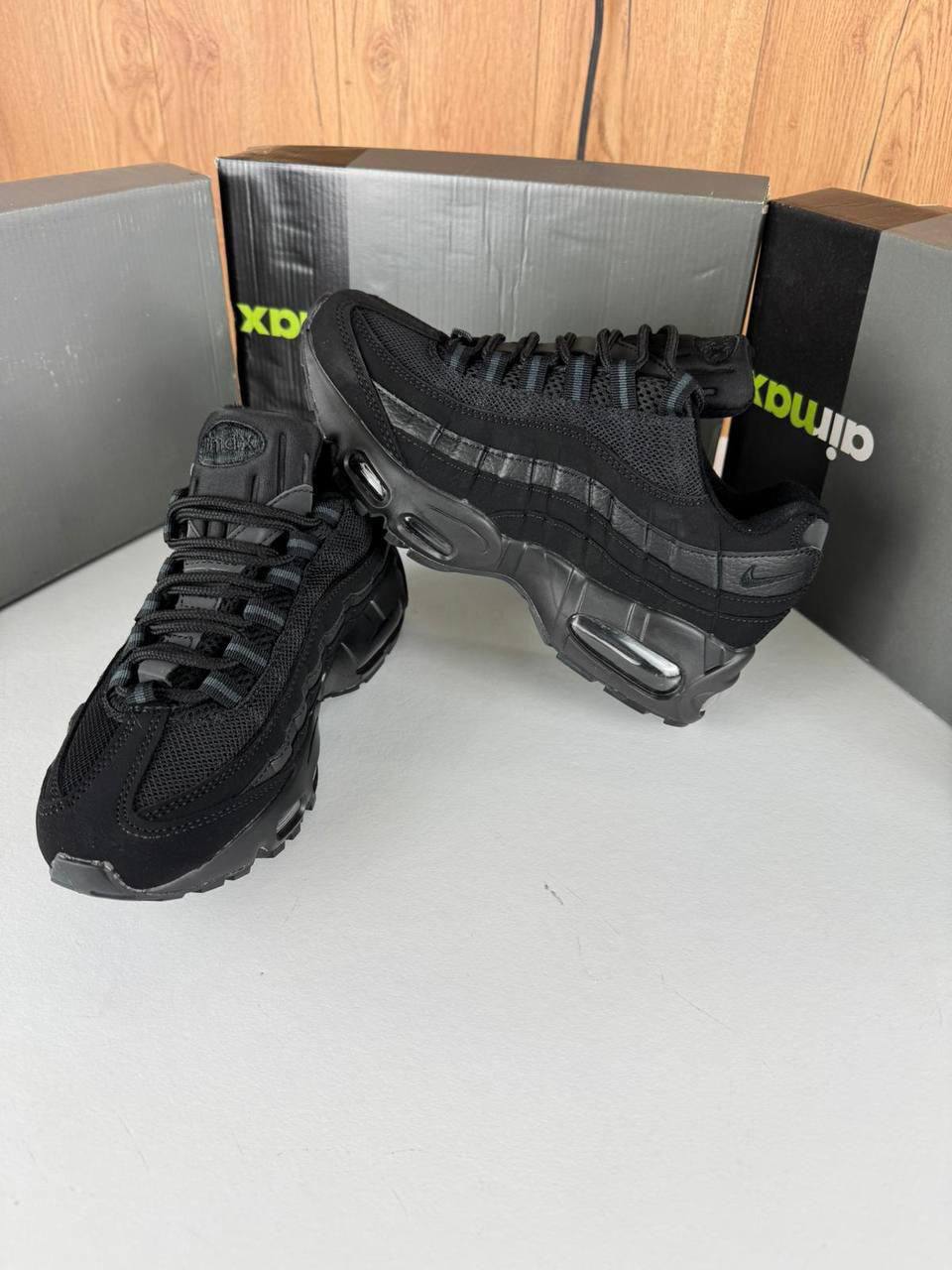 Nike Air Max 95 Essential "Triple Black" Mens Fashion Trainers Best Sale UK Reps AAA Quality