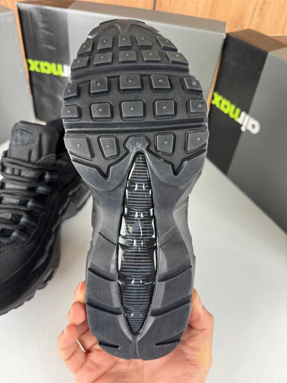 Nike Air Max 95 Essential "Triple Black" Mens Fashion Trainers Best Sale UK Reps AAA Quality