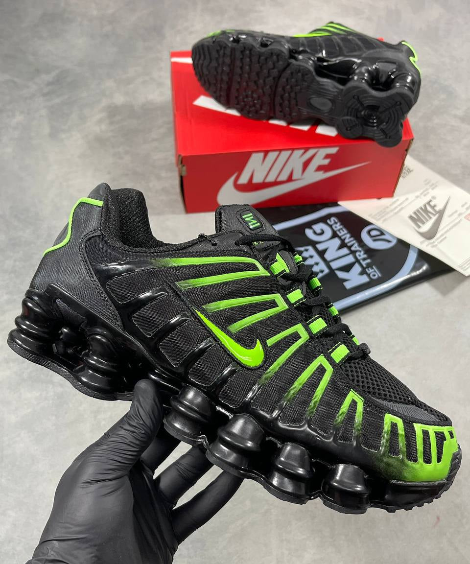 Nike Shox TL "Black/ Green Strike" Mens Trainers Best Sale UK Reps AAA Quality
