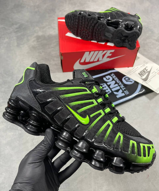 Nike Shox TL "Black/ Green Strike" Mens Trainers Best Sale UK Reps AAA Quality