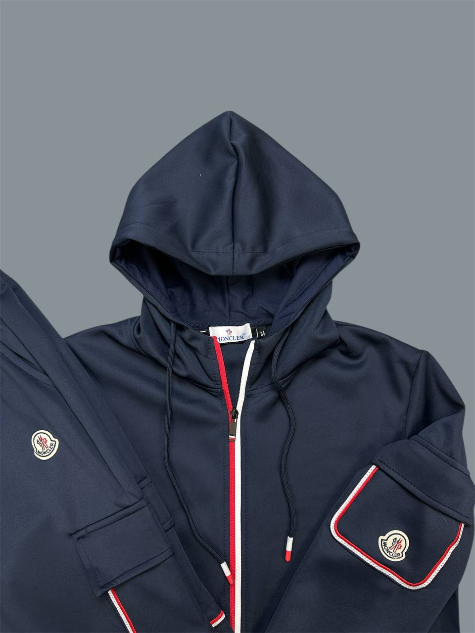 Moncler Tri Color Trimmed Cotton Fashion Tracksuits Mens in 2 Colors UK Reps AAA Quality