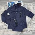 Prada Re-Nylon Buckle Cargo Pocket Mens Overshirt & Pant Set in Navy Color Best Sale UK Reps AAA Quality