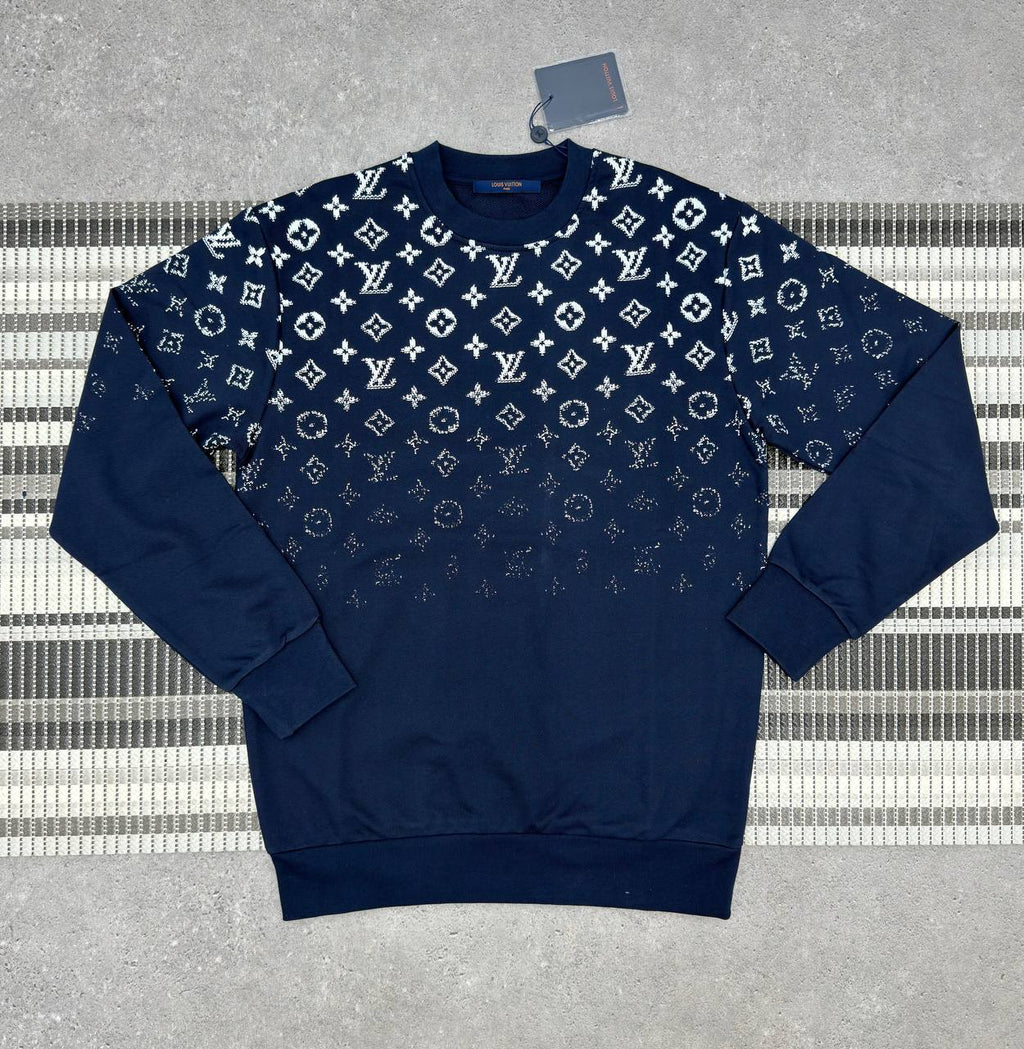 Louis Vuitton Gradient Cotton Crewneck Monogram Ready to Wear Jumpers Mens in Multiple Colors Best Sale UK Reps AAA Quality