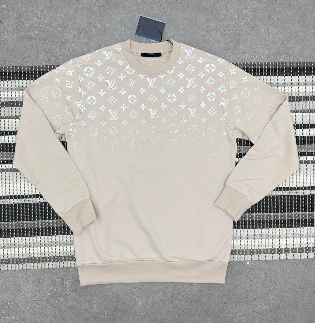 Louis Vuitton Gradient Cotton Crewneck Monogram Ready to Wear Jumpers Mens in Multiple Colors Best Sale UK Reps AAA Quality