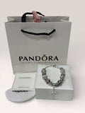 Pandora Sparkling Pavé & White Flower Bracelet Womens UK Reps AAA Quality