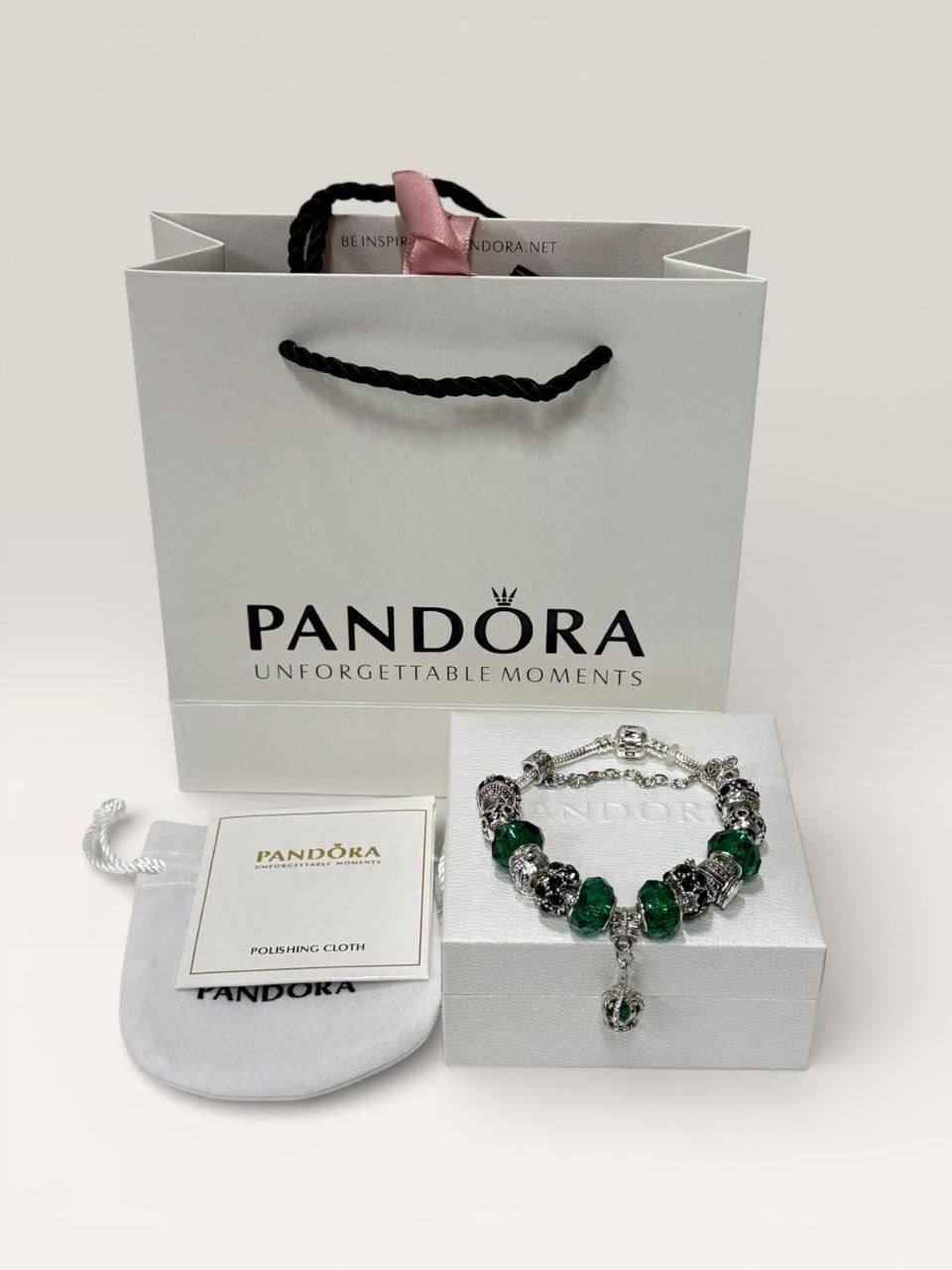 Pandora Green Charm Bracelet Womens UK Reps AAA Quality