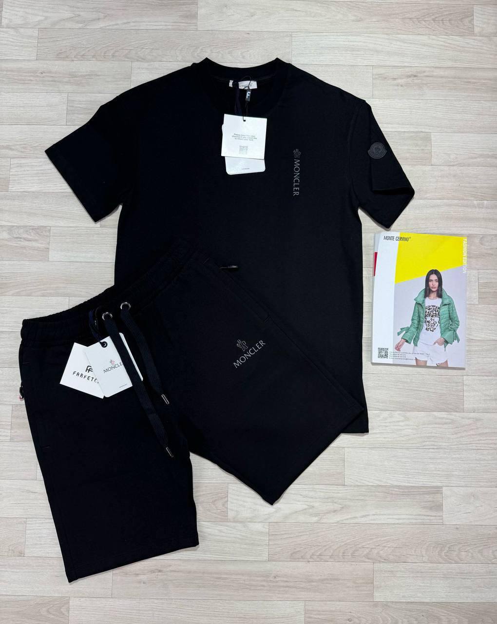 Moncler Logo Patch T-Shirts & Shorts Set Mens in Multiple Colors UK Reps AAA Quality