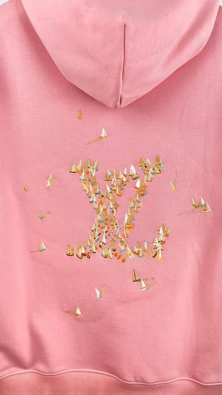Louis Vuitton Embroidered Hoodie in 2 Colors Mens UK Reps AAA Quality