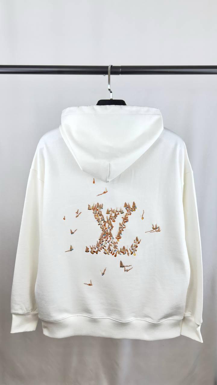 Louis Vuitton Embroidered Hoodie in 2 Colors Mens UK Reps AAA Quality