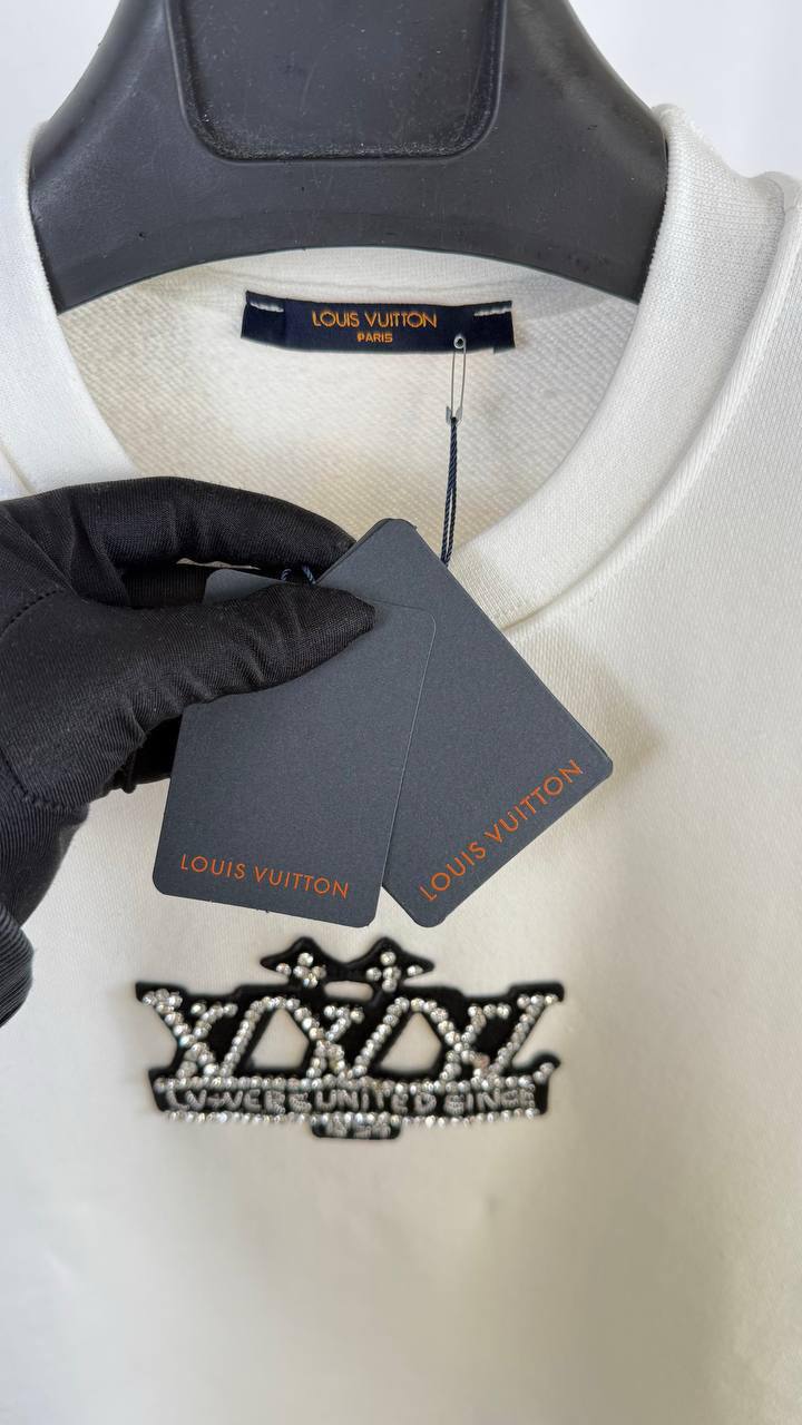 Louis Vuitton Embellished Signature Jumper in 2 Colors UK Reps AAA Quality