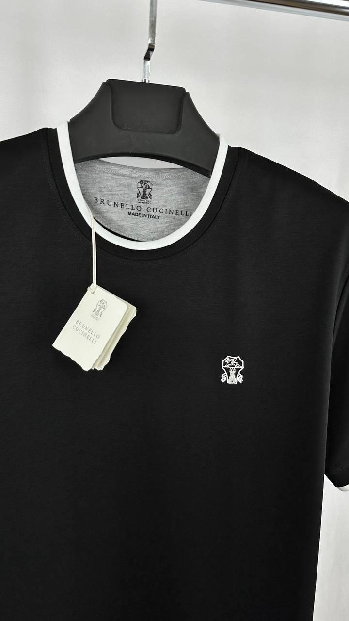 Brunello Cucinelli Contrast T-Shirt in 2 Colors Mens UK Reps AAA Quality