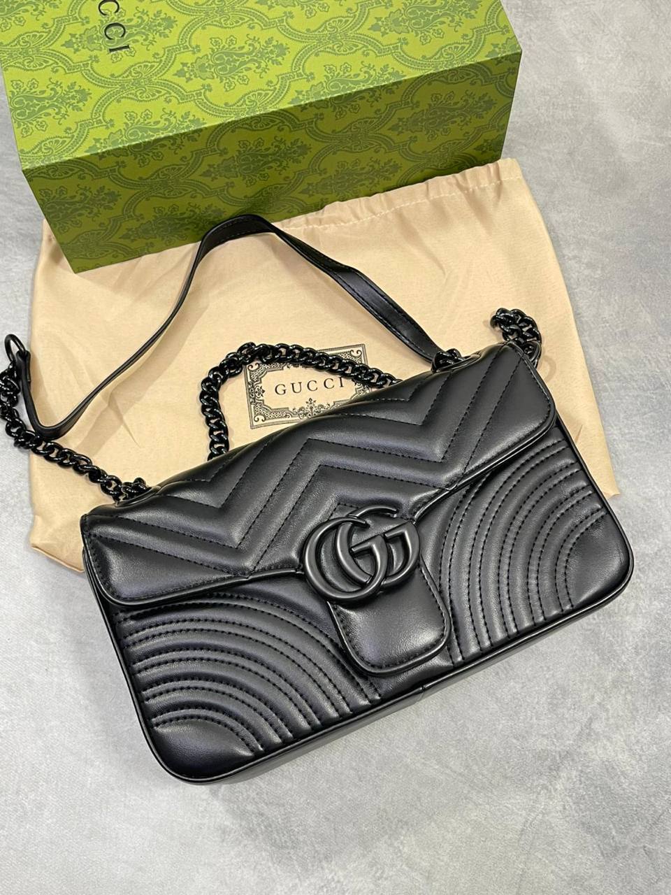 Gucci GG Marmont Matelassé Womens Bag in Black Color UK Reps AAA Quality
