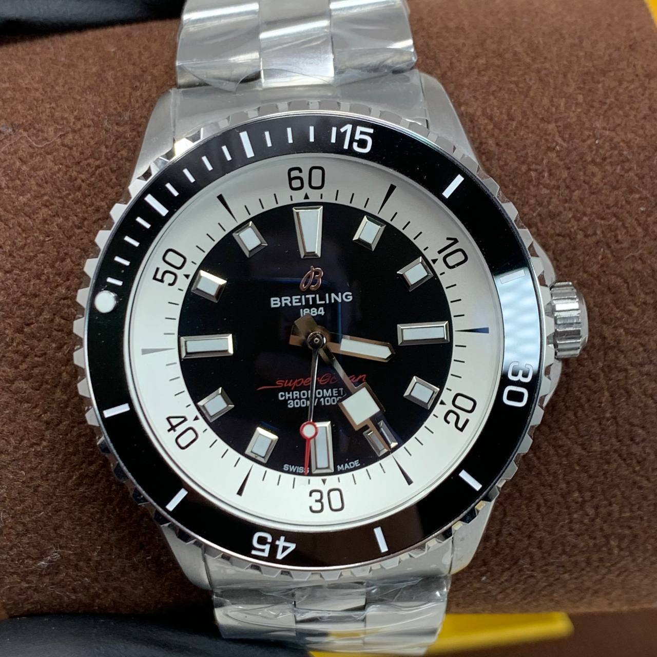 Breitling Superocean Automatic 42 Black Dial Mens Watch UK Reps AAA Quality