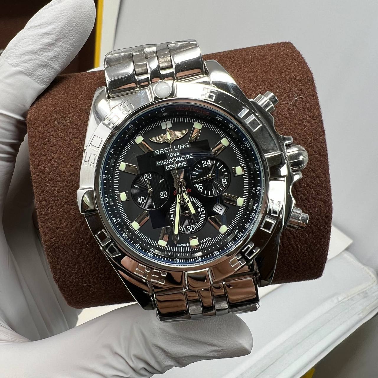 Breitling Chronomat Evolution Black Dial Mens Watch UK Reps AAA Quality