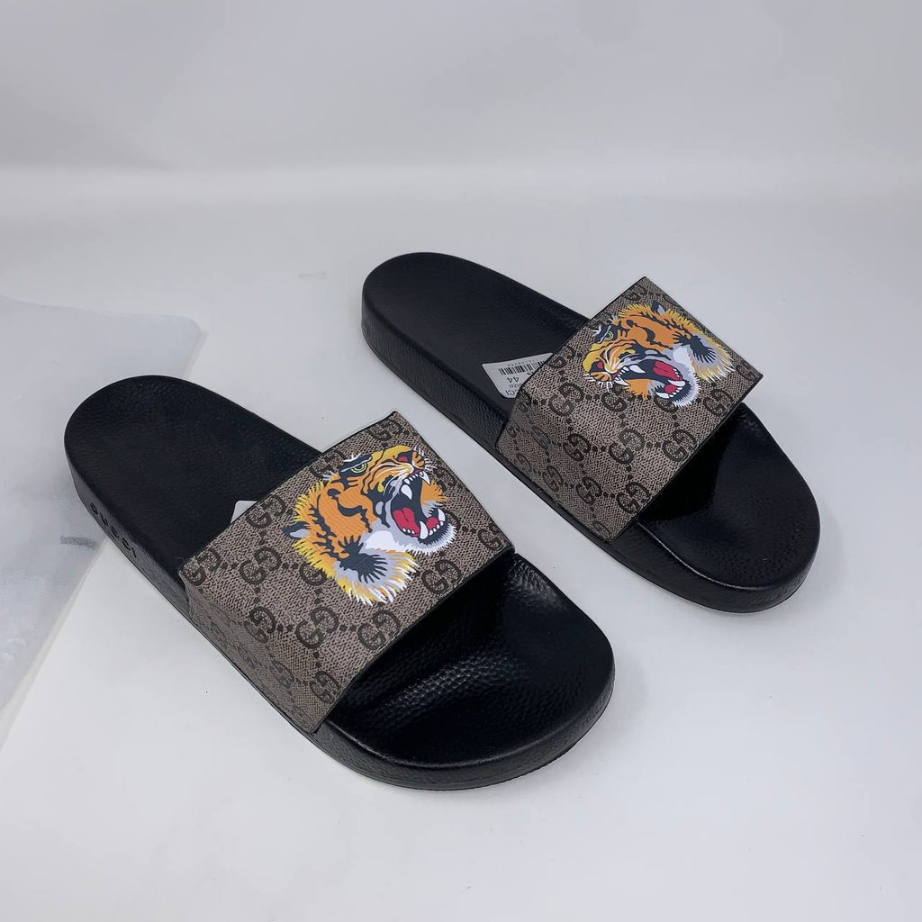 Gucci GG Supreme Tiger Sliders Mens UK Replica AAA Quality