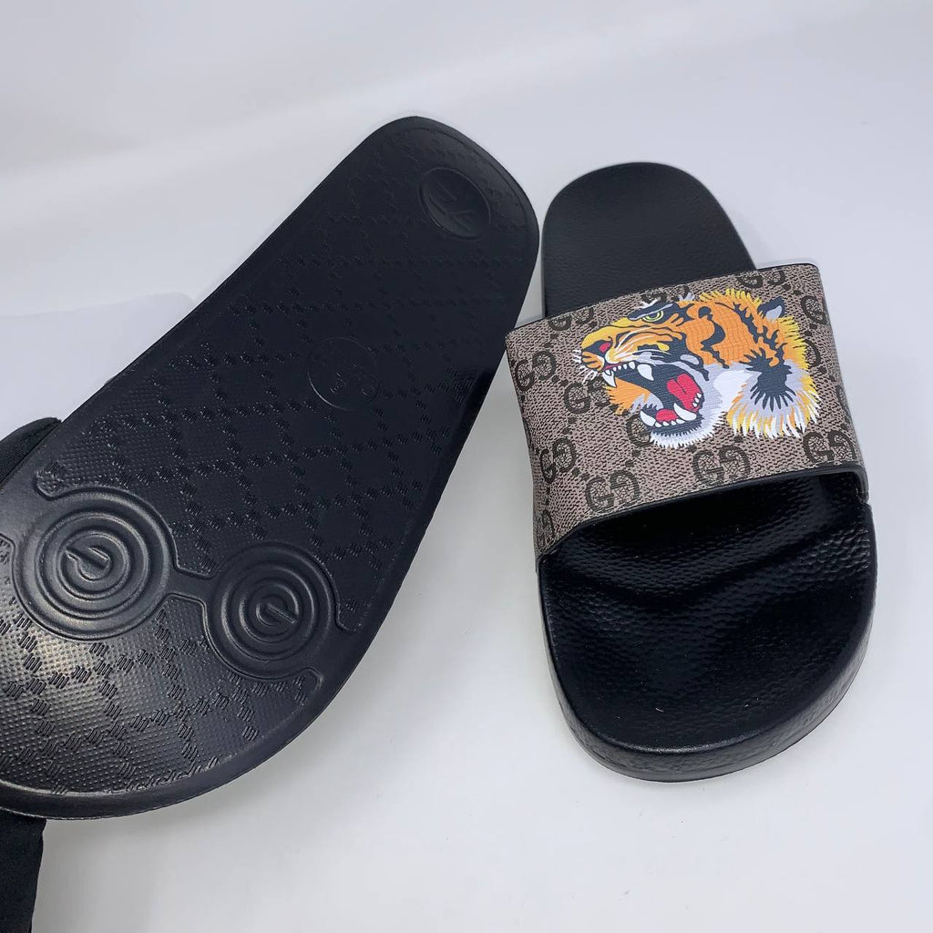 Gucci GG Supreme Tiger Sliders Mens UK Replica AAA Quality