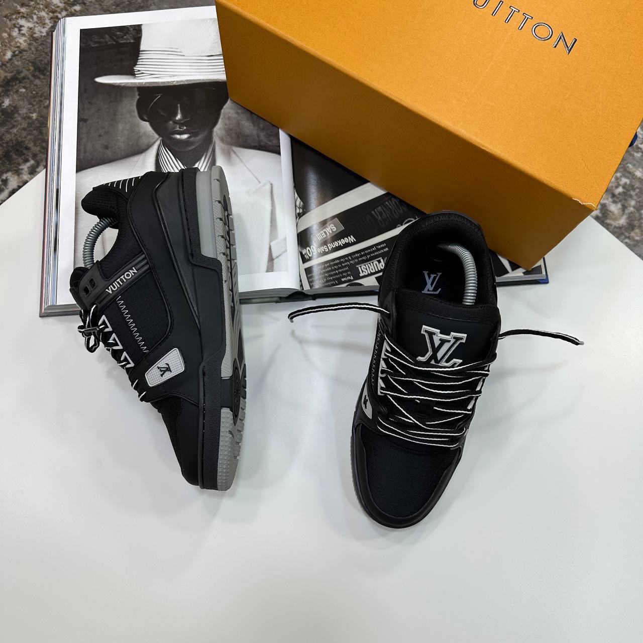 Louis Vuitton LV Runner Black Technical Sneakers UK Reps AAA Quality