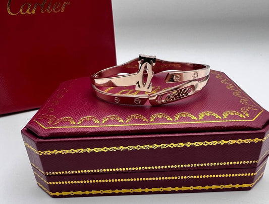 Cartier Fashion Jewelry Stainless Steel Charm Bracelet Womens Rose Gold UK Reps AAA Quality