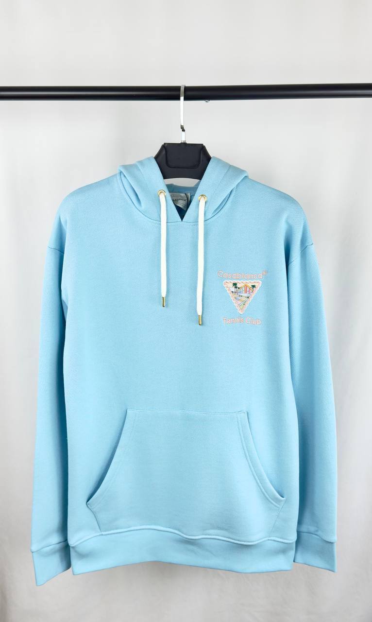 Casablanca Tennis Club Icon Organic Cotton Hoodie Mens in Multiple Colors Best Sale UK Rep AAA Quality