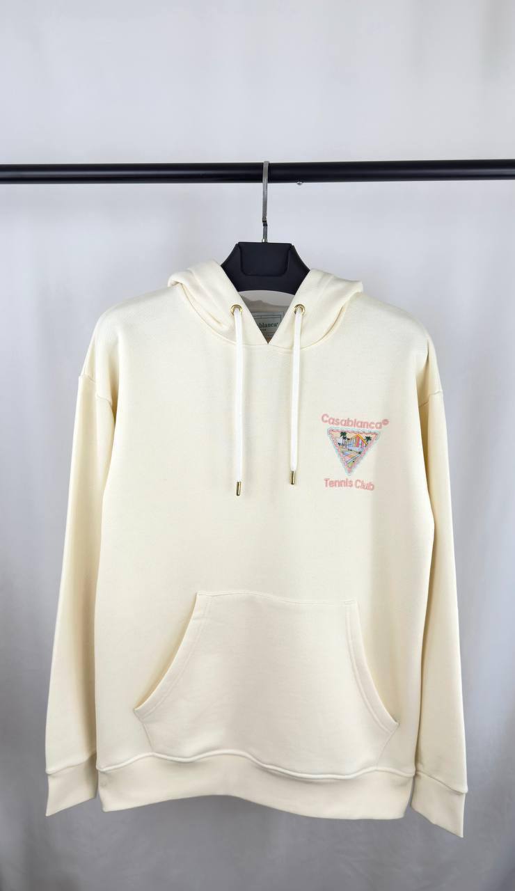 Casablanca Tennis Club Icon Organic Cotton Hoodie Mens in Multiple Colors Best Sale UK Rep AAA Quality