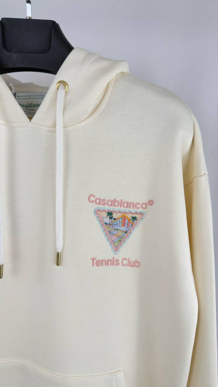 Casablanca Tennis Club Icon Organic Cotton Hoodie Mens in Multiple Colors Best Sale UK Rep AAA Quality